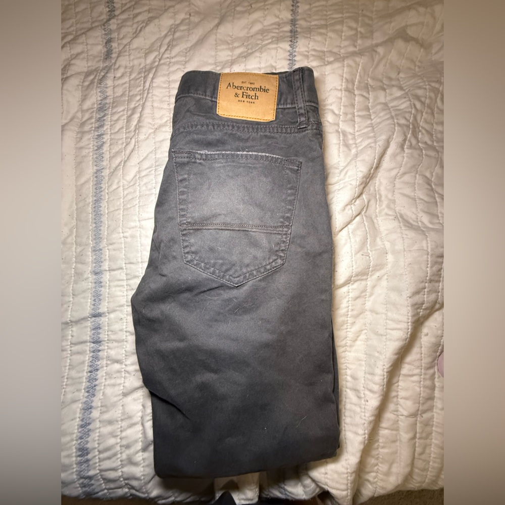 Abercrombie & Fitch Slim Fit Charcoal Denim